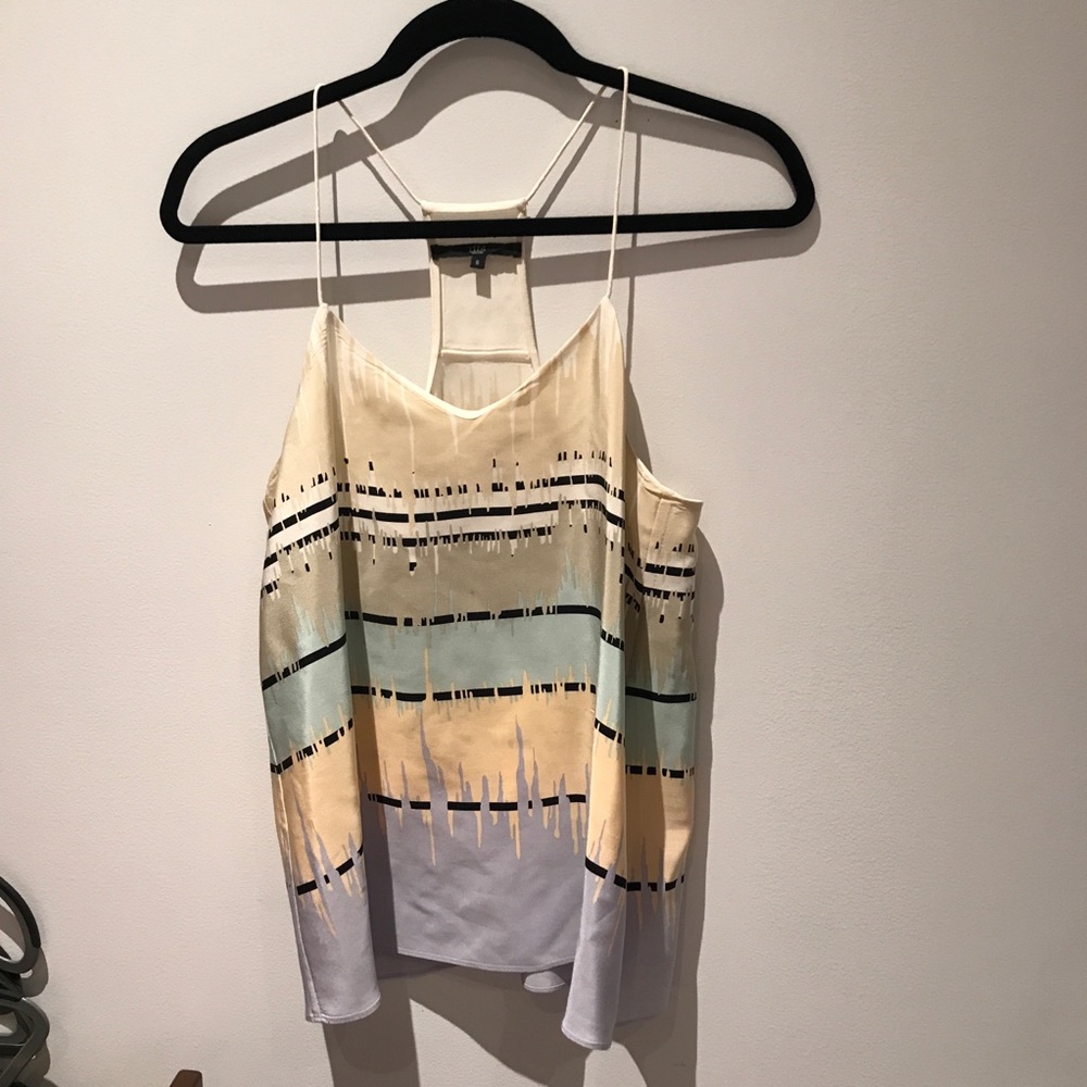Tibi cream patterned tank